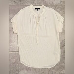J.Crew Ivory Short Sleeve Blouse | XXSP | Like New